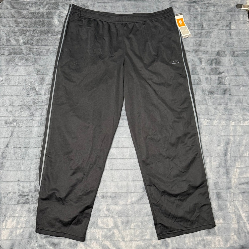 C9 by Champion Mens XL Black Duo Dry Training Pants Athletic Track Stripe NWT